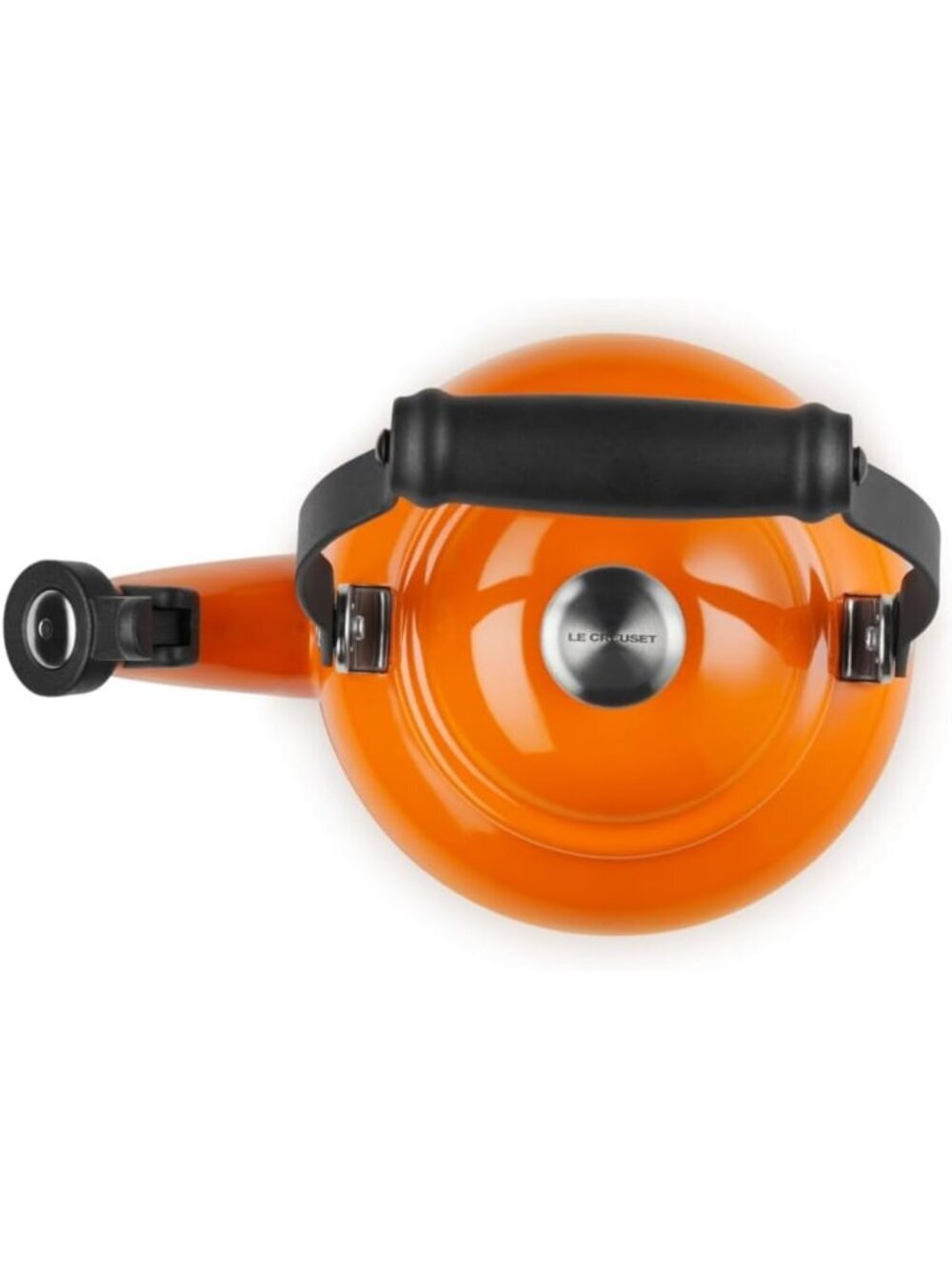Orange Red Enamel Steel Demi Teakettle 1.25QT Stainless steel Pot For Kitchen - Picture 4 of 7